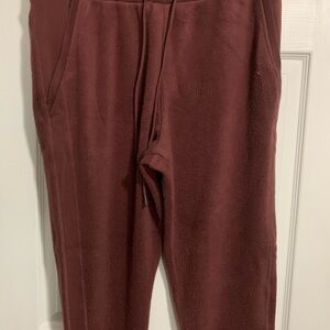 Women's Cozy Fleece Joggers - Burgundy
